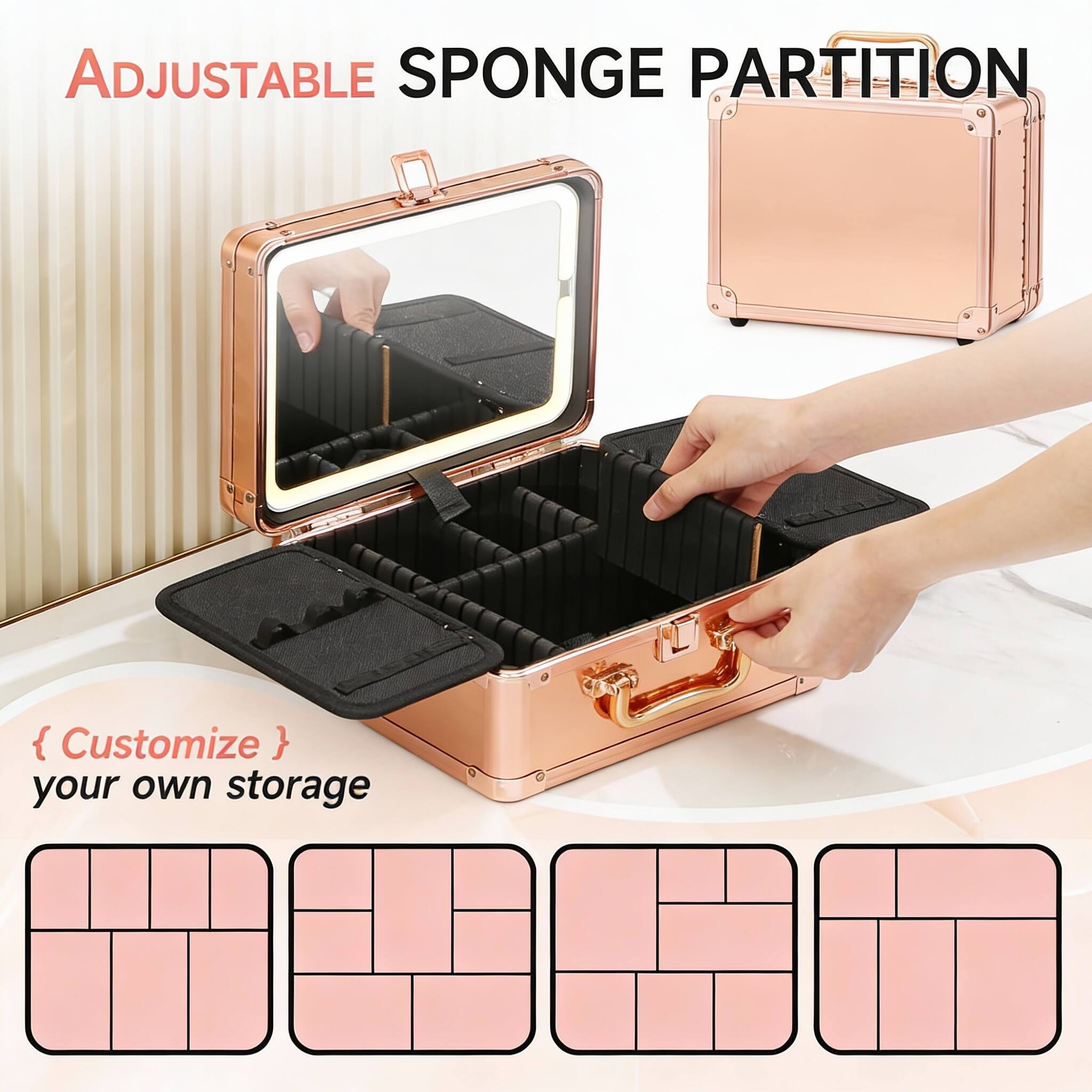 ADJUSTABLE SPONGE PARTITION  
{ Customize } your own storage