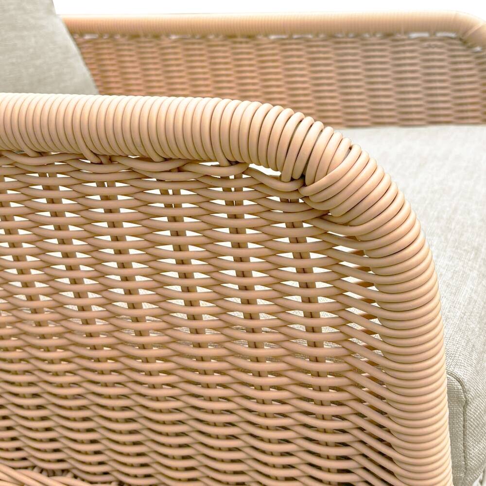 Alt View 7. Loheer - Loheer Beige Wicker Rocking Chair Indoor Outdoor Patio Rocker - Beige.