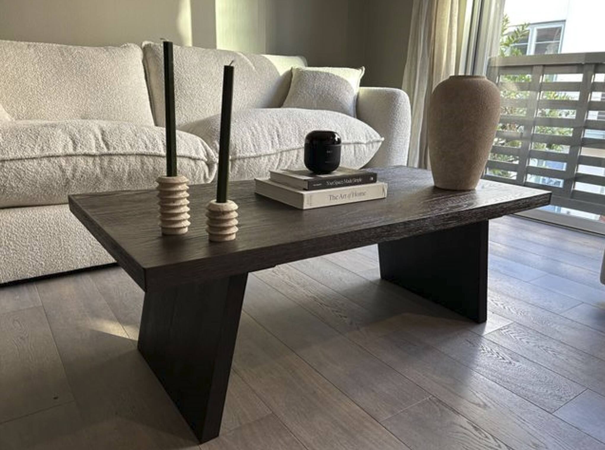 Alt View 4. Maven Lane - Maven Lane Marcella Wood Coffee Table, Contemporary Accent Table, Aged Black - Aged Black.