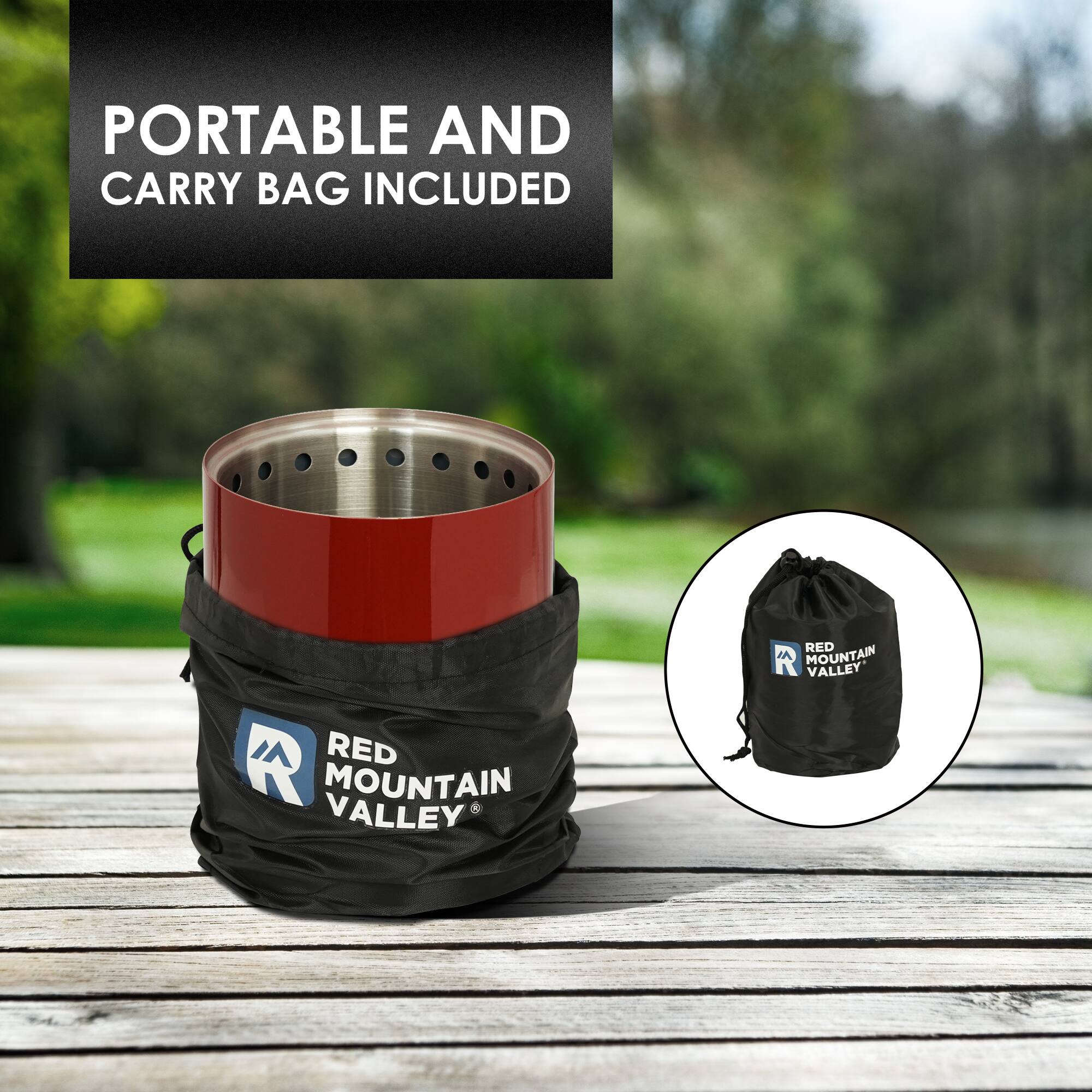 PORTABLE AND CARRY BAG INCLUDED

RED MOUNTAIN VALLEY
