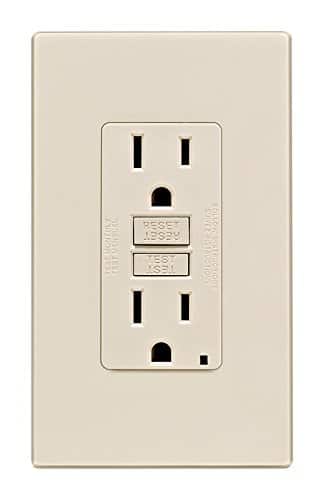 Amber Sporting Goods - Leviton C36-GFNT1-0PT 15 Amp SmartlockPro Self-Test GFCI - Light Almond