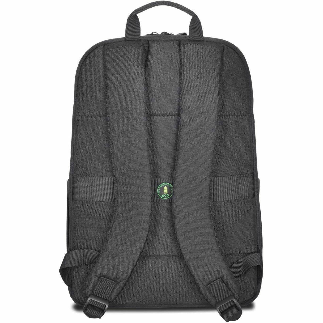 Alt View 3. V7 - V7 Eco-Friendly CBP16-ECO2 Carrying Case (Backpack) for 15.6" to 16" Notebook - Black - V7 RPET Eco-Friendly Recycled - Black.