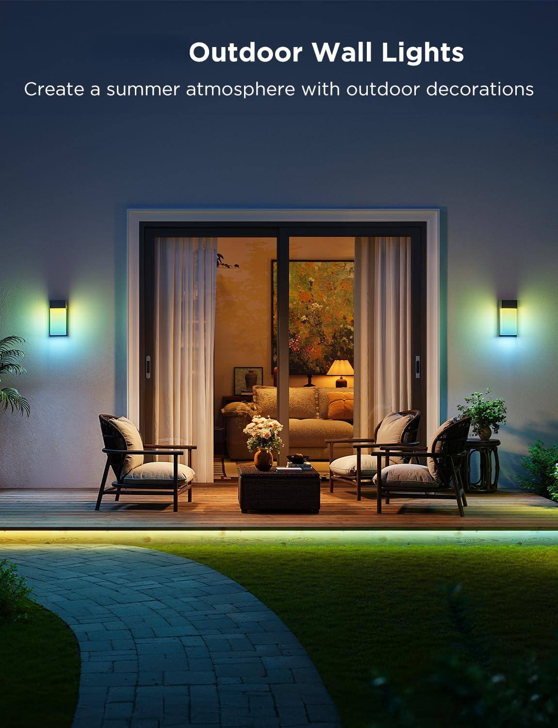 Outdoor Wall Lights  
Create a summer atmosphere with outdoor decorations