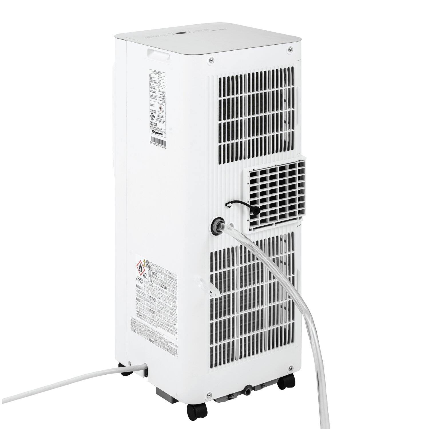 Alt View 15. Keystone - Keystone 5,000 BTU DOE/8,500 BTU ASHRAE 250 Sq. Ft. Portable Air Conditioner with Remote - White.