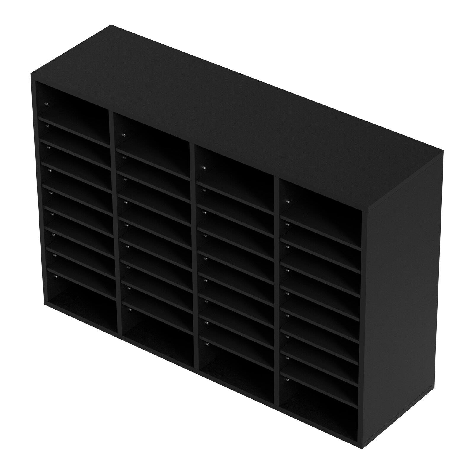 Alt View 9. Glintex - Wood Literature Organizer 36 Compartments File Sorter with Removable Shelves for Office Home Classroom Organization.