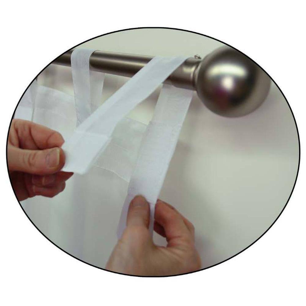 Angle. Commonwealth Home Fashions - Commonwealth Outdoor Decor Escape Voile Hook and Loop Tab Curtain Panel - 54x84" - Ivory - Ivory.