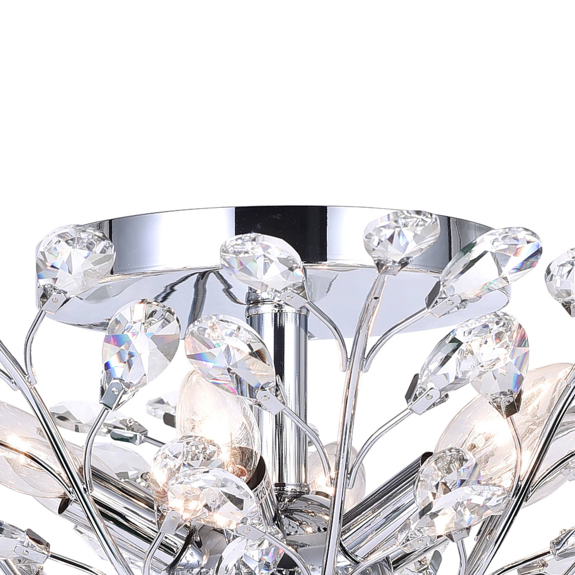 Back. CWI Lighting - Ivy 6 Light Flush Mount With Chrome Finish - Chrome.