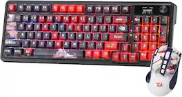 REDRAGON - Anime Keyboard & Mouse Combo, K719 PRO KB + M612AK 8000 DPI Mice - Black