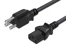 Sanoxy - Cables and Adapters; 2 PACK of 2ft 18 AWG Universal Power Cord (IEC320 C13 to NEMA 5-15P) - Black
