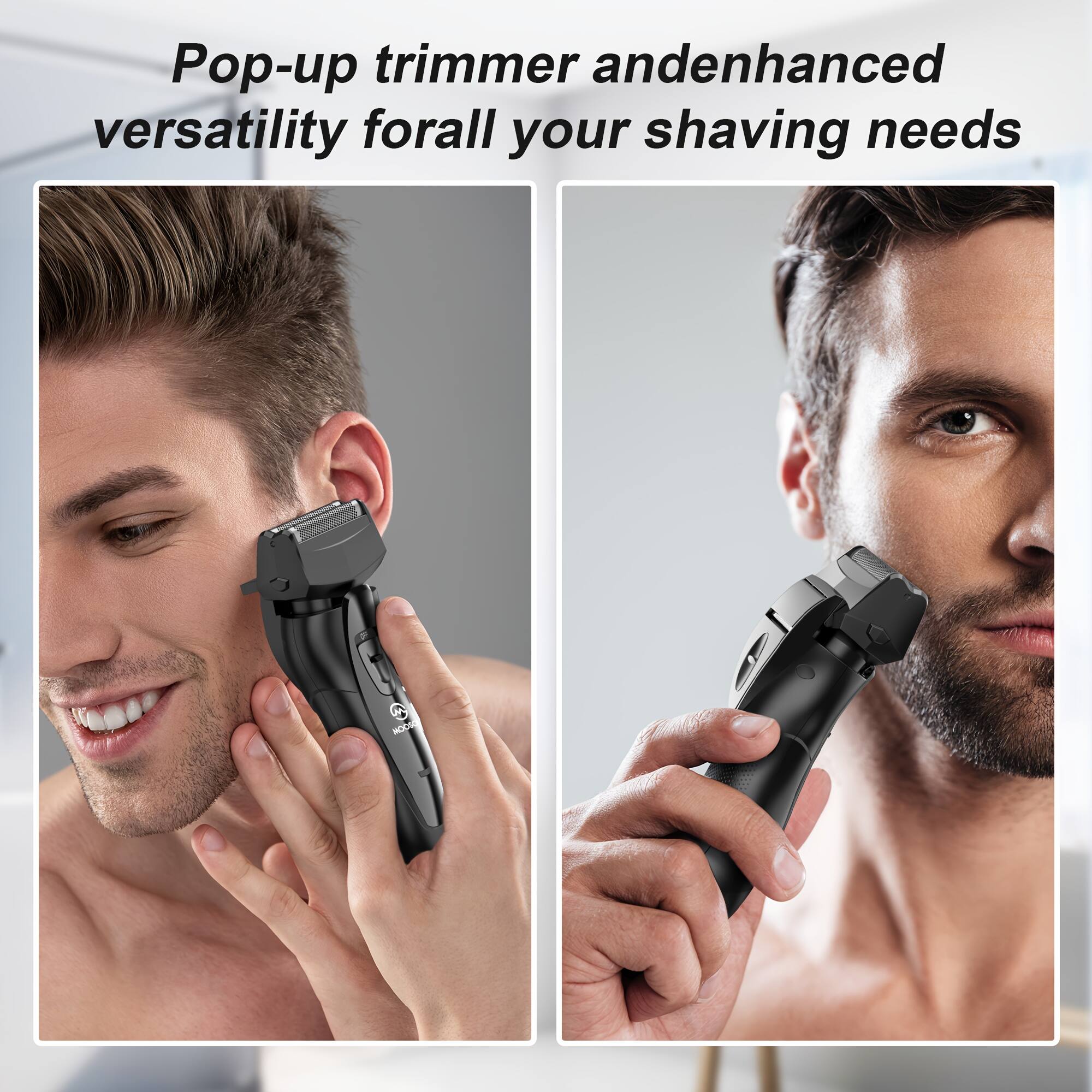 Pop-up trimmer and enhanced versatility for all your shaving needs