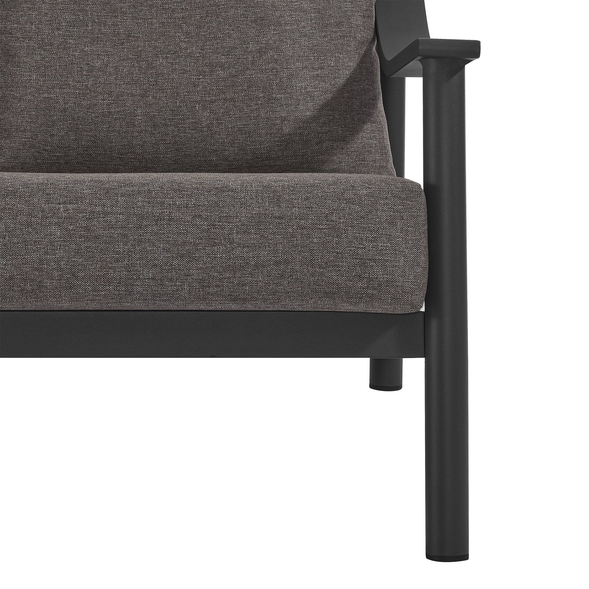 Alt View 5. Modway - Terrace Outdoor Patio Aluminum Sofa by Modway - Carbon Graphite.