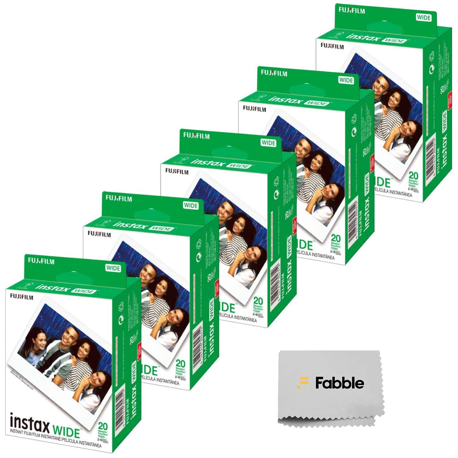 Fujifilm - Instax Wide Instant Film Twin Pack (100 Sheets), Value Pack