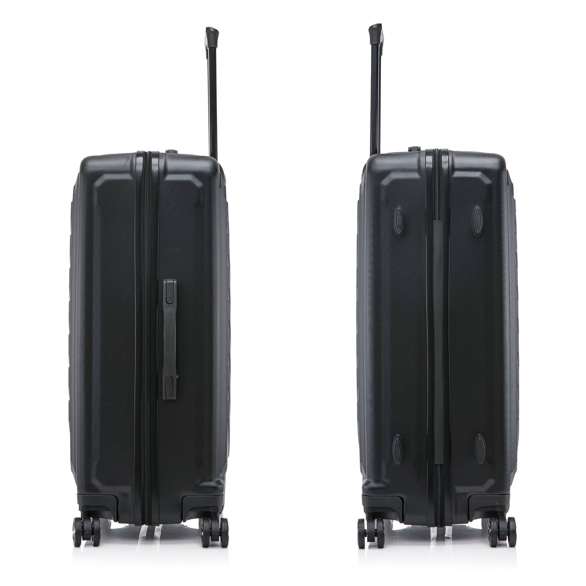 Alt View 5. US Army - FOX 3-Piece Luggage Set 20”/24”/28” - BLACK.