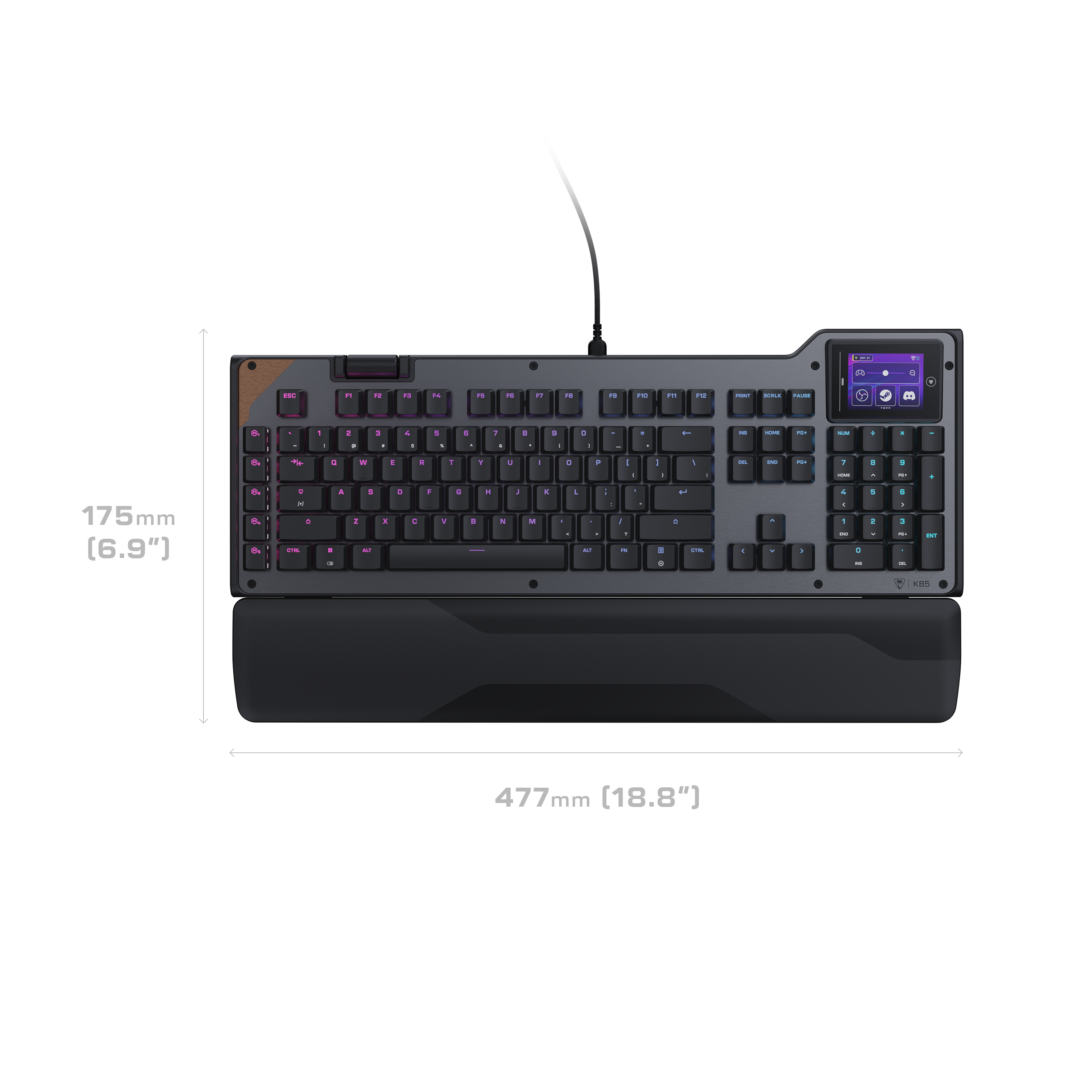 Alt View 14. Turtle Beach - Command Series KB5 Full-Size Wired Mechanical Gaming Keyboard - Black.