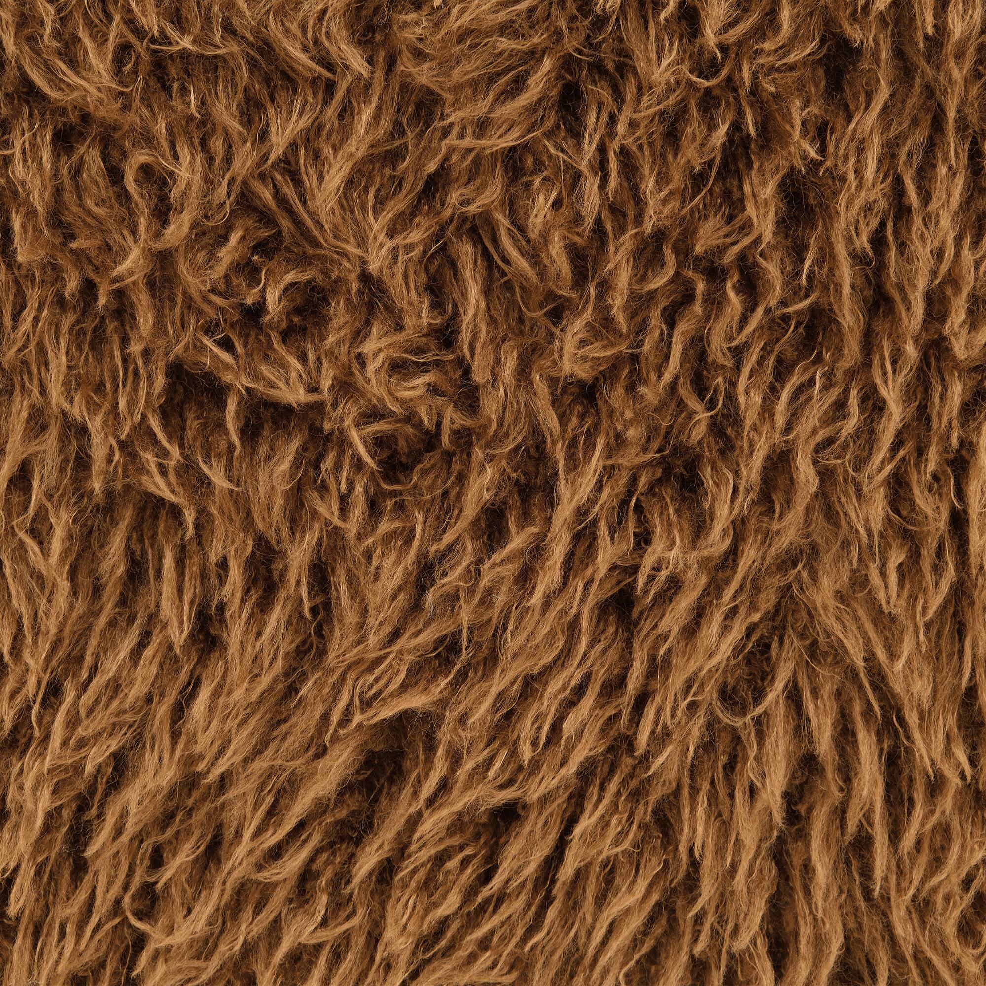 Alt View 5. Vaczon - Faux Fur Swivel Accent Chair Sofa with Ball Pillows, 360° Rotating Lounge Chair for Living Room Bedroom - Camel Brown.