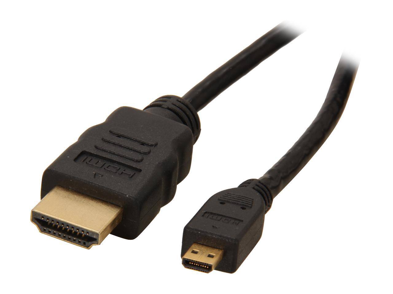 Front. StarTech.com - StarTech.com HDMIADMM6 6ft Black HDMI to Micro HDMI Male High Speed with Ethernet.