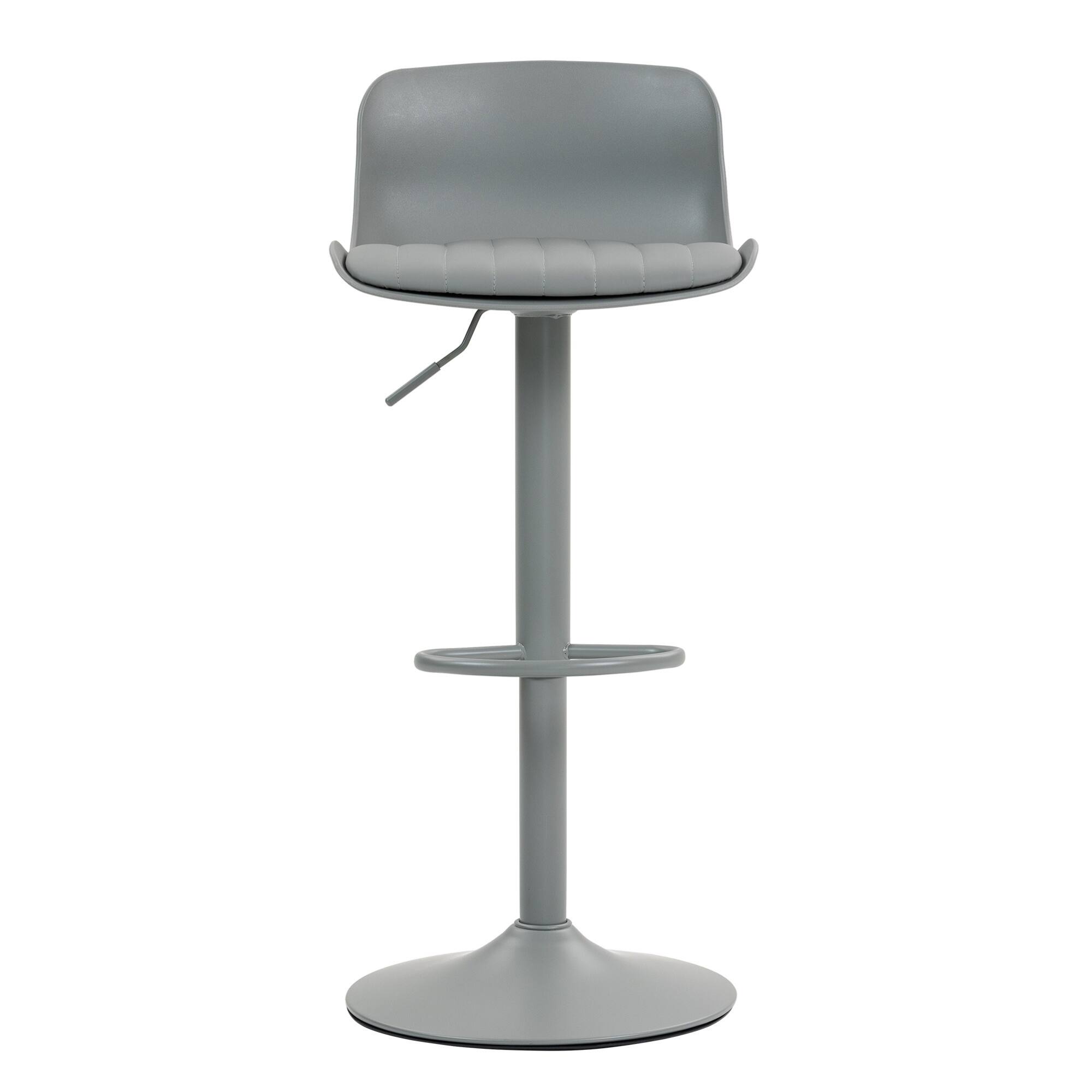 Alt View 10. GOODSILO - Set of 2 Adjustable Swivel Bar Stools with Backrest, Modern Counter Height Stools for Kitchen Islands - Gray.