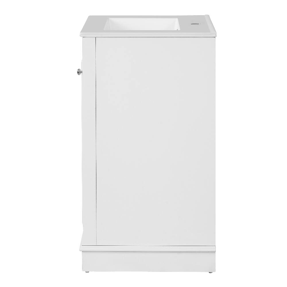 Alt View 6. Loheer - Loheer 20 inch bathroom vanity with sink, freestanding single vanity set, white modern bathroom vanity - White.