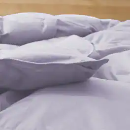 Puredown - Luxurious 300TC 100% Organic Cotton Down Feather Fiber Comforter, Full/Queen - Purple