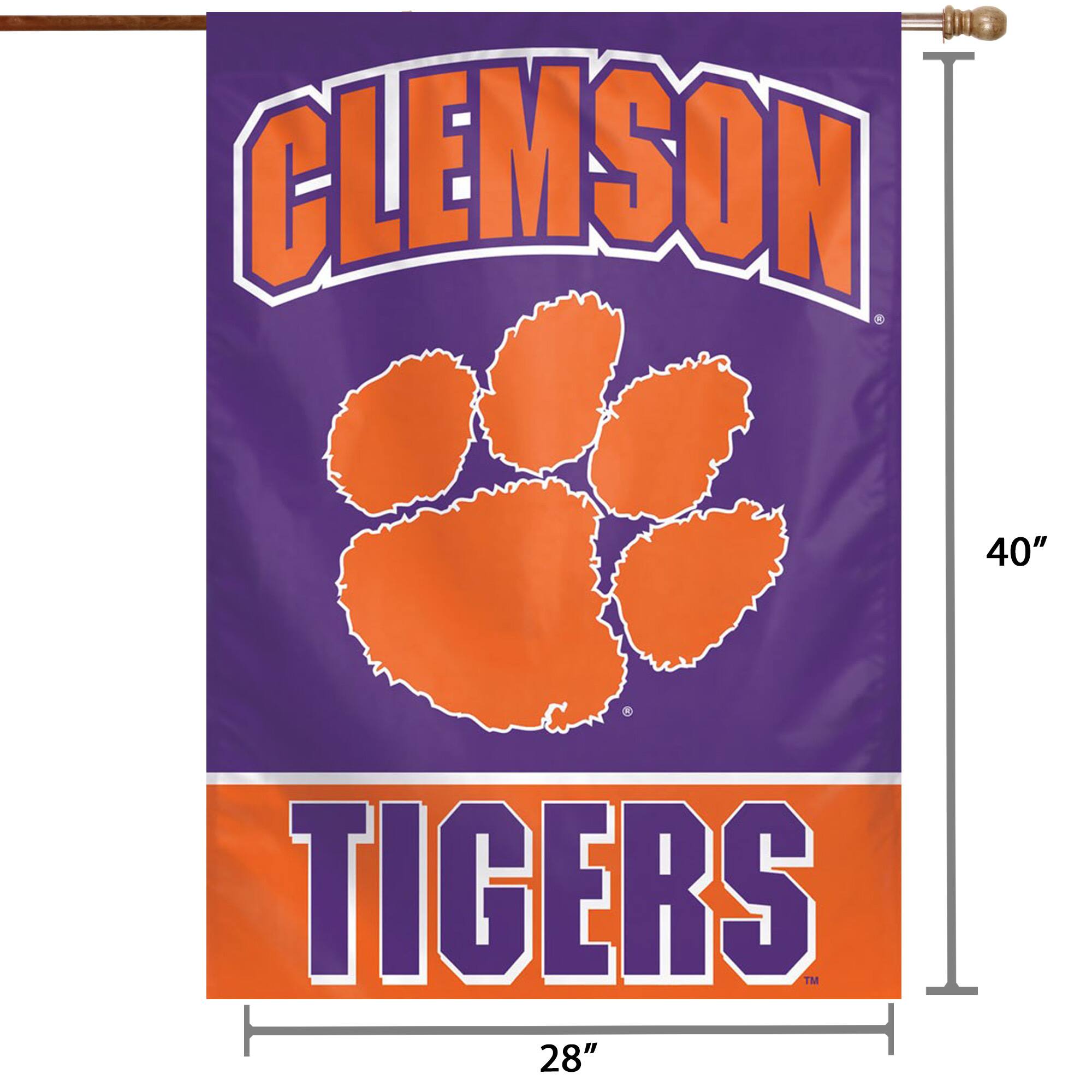 CLEMSON  
TIGERS  

40"  
28"