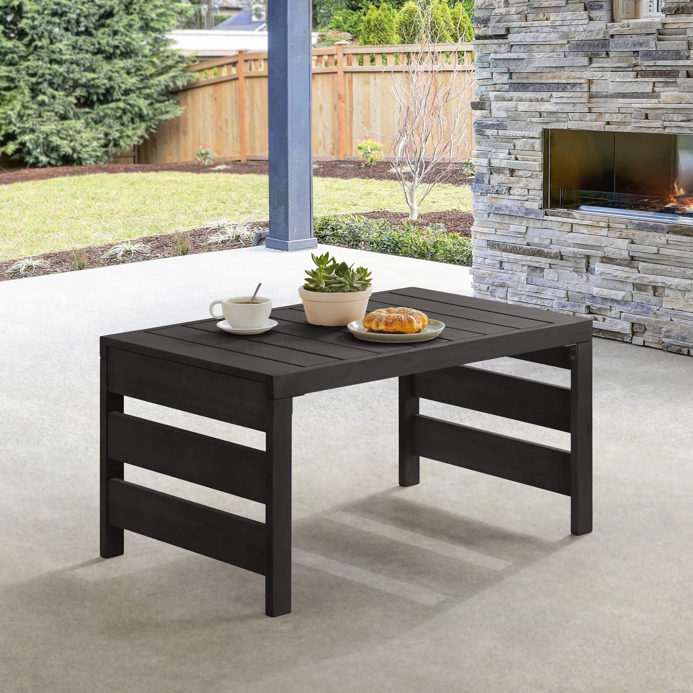 Alaterre Furniture Barton Outdoor Coffee Table Weather Resistant