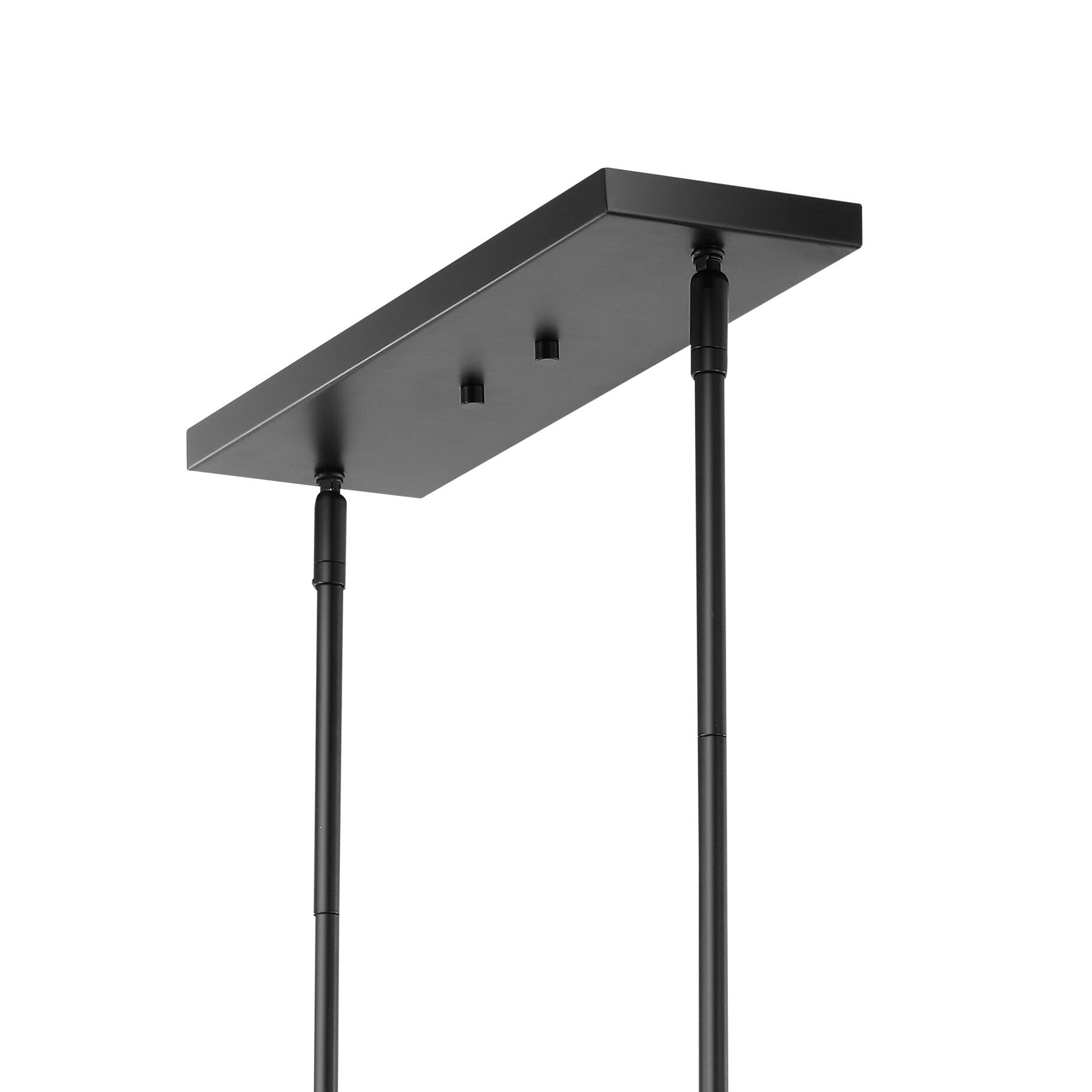Alt View 5. Jonathan Y - Luca Parisian 45.5" 5-Light Modern Glam Iron Globe Linear LED Pendant, Black/Clear - Black.