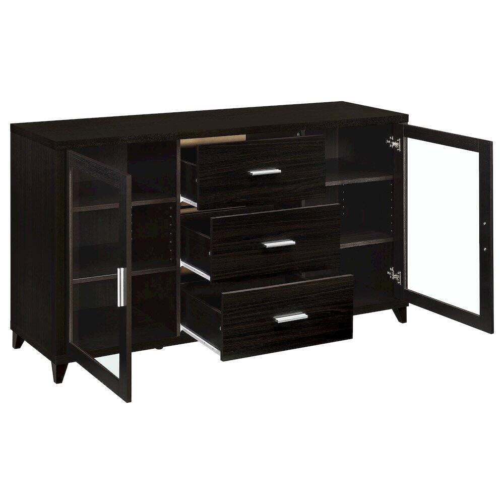 Alt View 2. Coaster Co. of America - Lewes 2-door Engineered Wood 60" TV Stand Cappuccino - Brown.