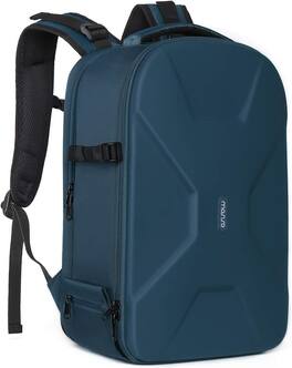 mosiso - Camera Backpack 15-16 inch Waterproof Hardshell Camera Bag with Tripod Holder&Laptop Compartment - Deep Teal