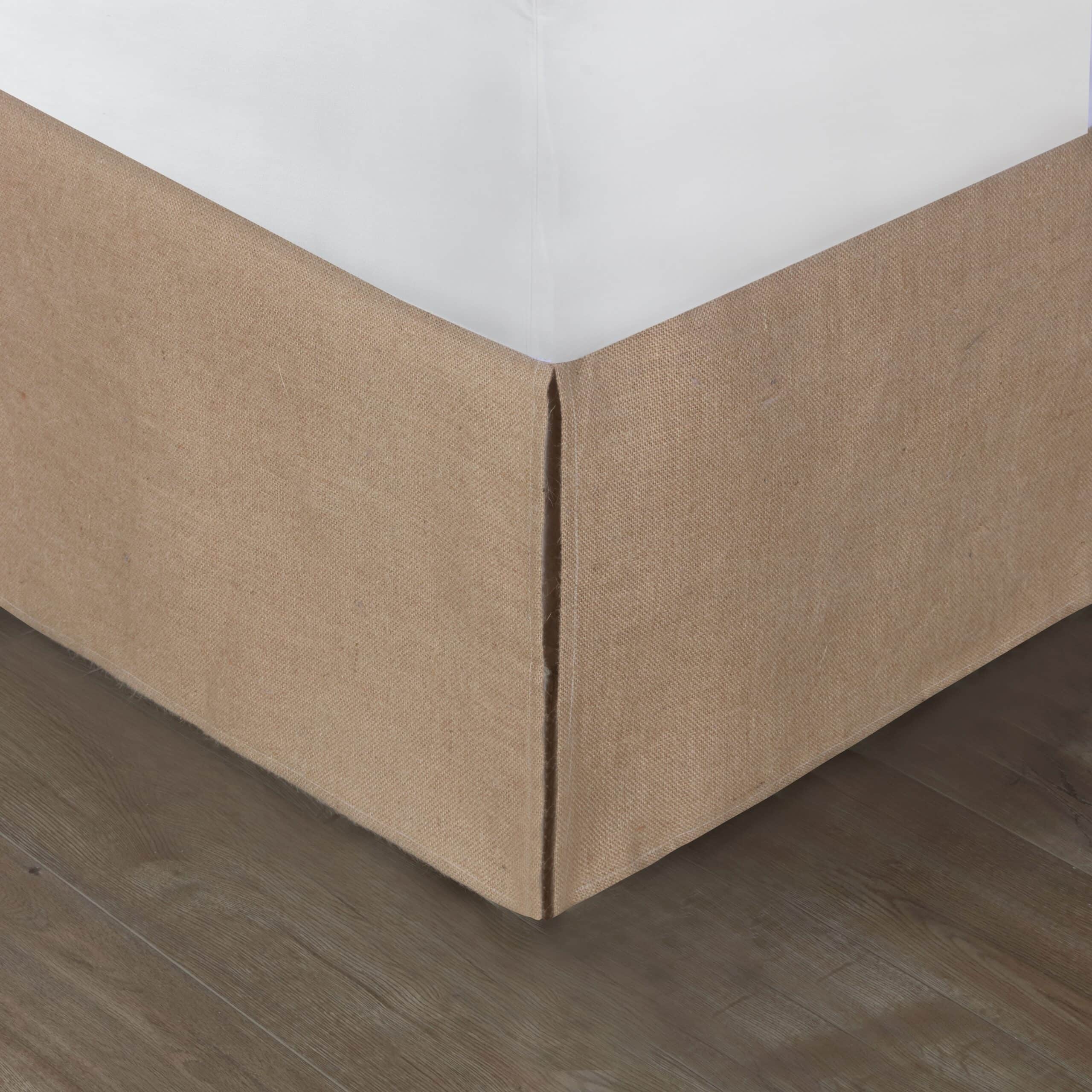 BreeBe - Burlap Bed Skirt 15″ Queen - Brown