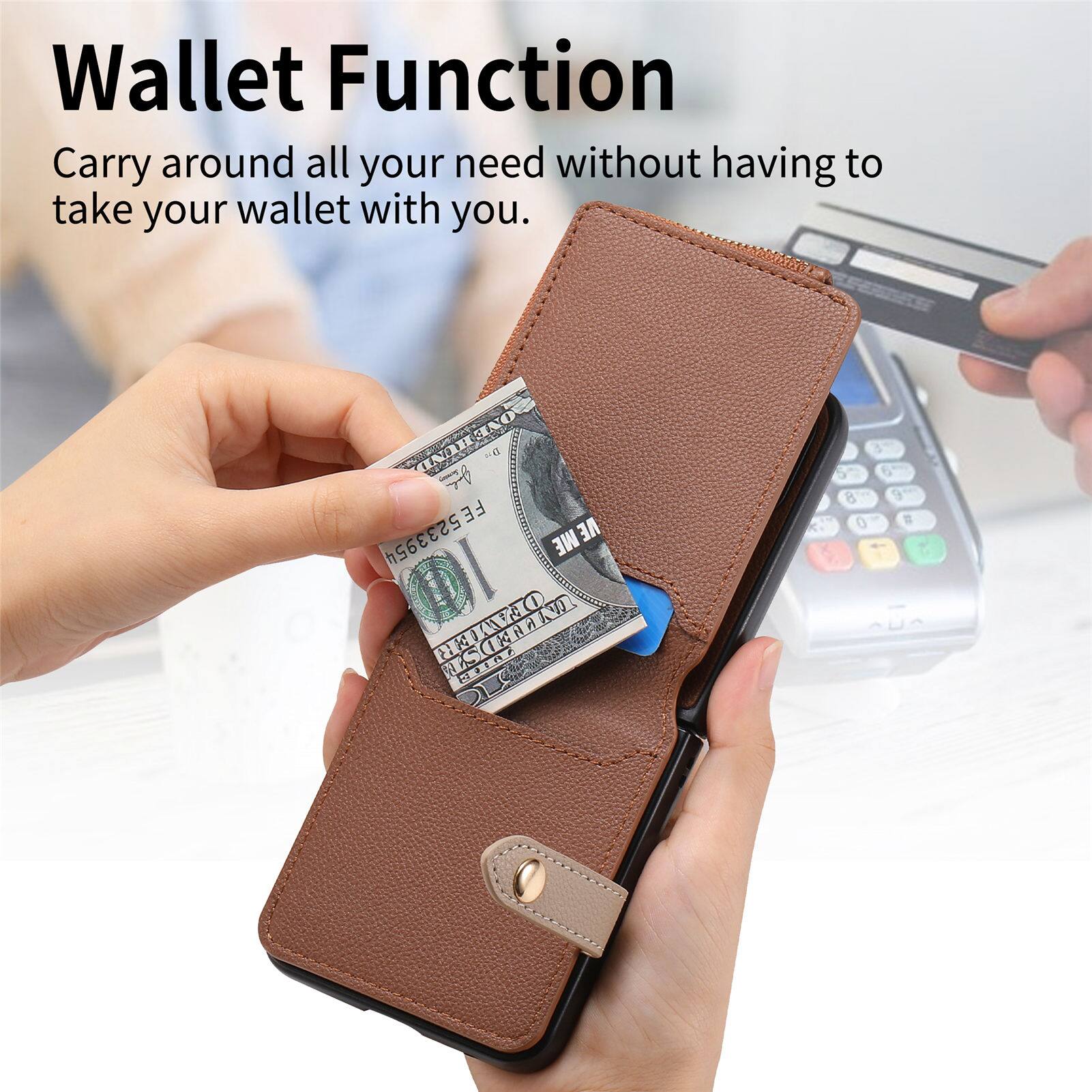 Wallet Function  
Carry around all your need without having to take your wallet with you.