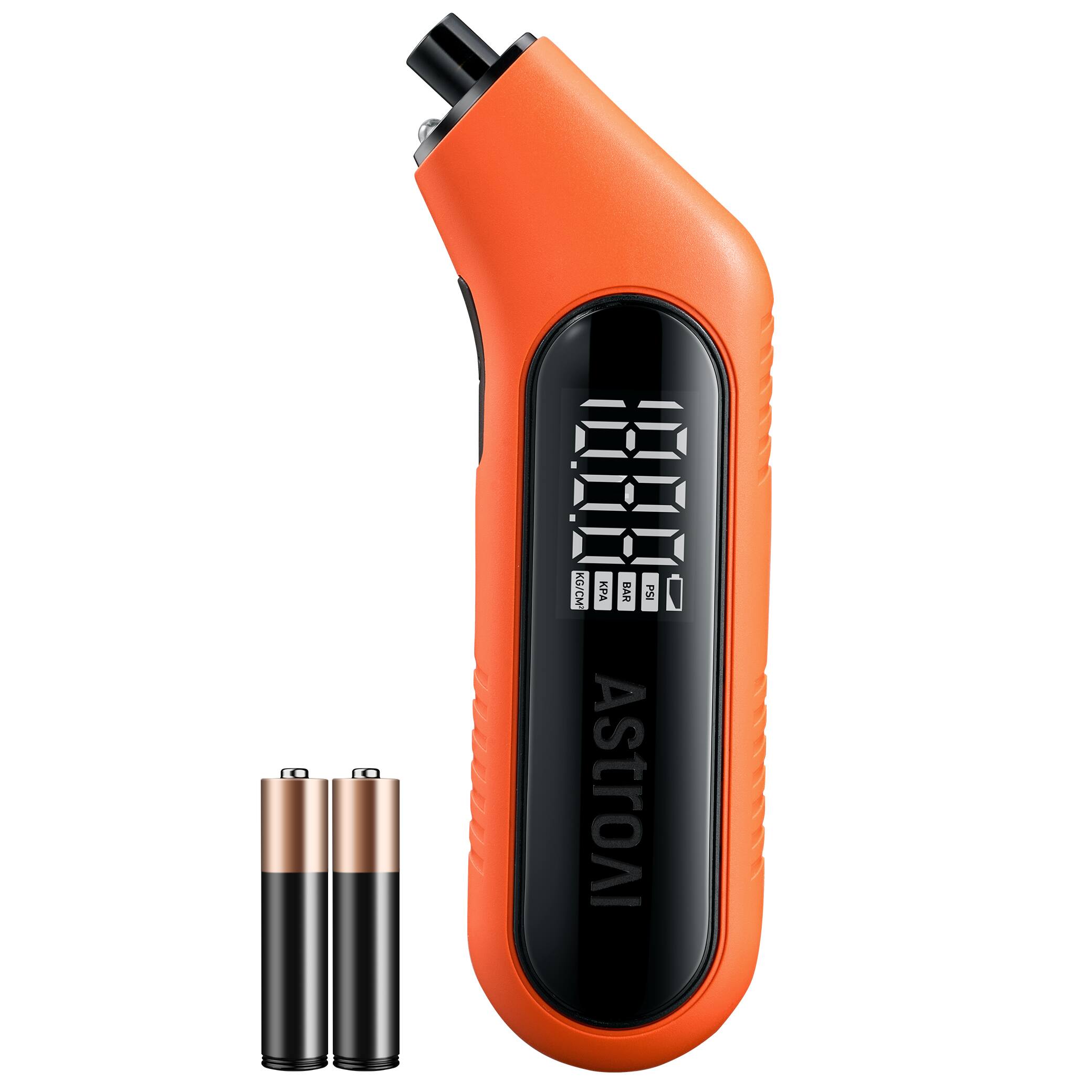 AstroAI - Tire Pressure Gauge Digital 3-300PSI Large Screen Compatible with Schrader Valves - Orange