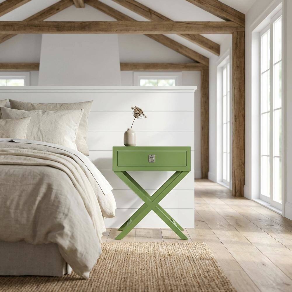 Alt View 2. FurniFact - Nightstand with Modern Design and Sturdy Construction - Brown.