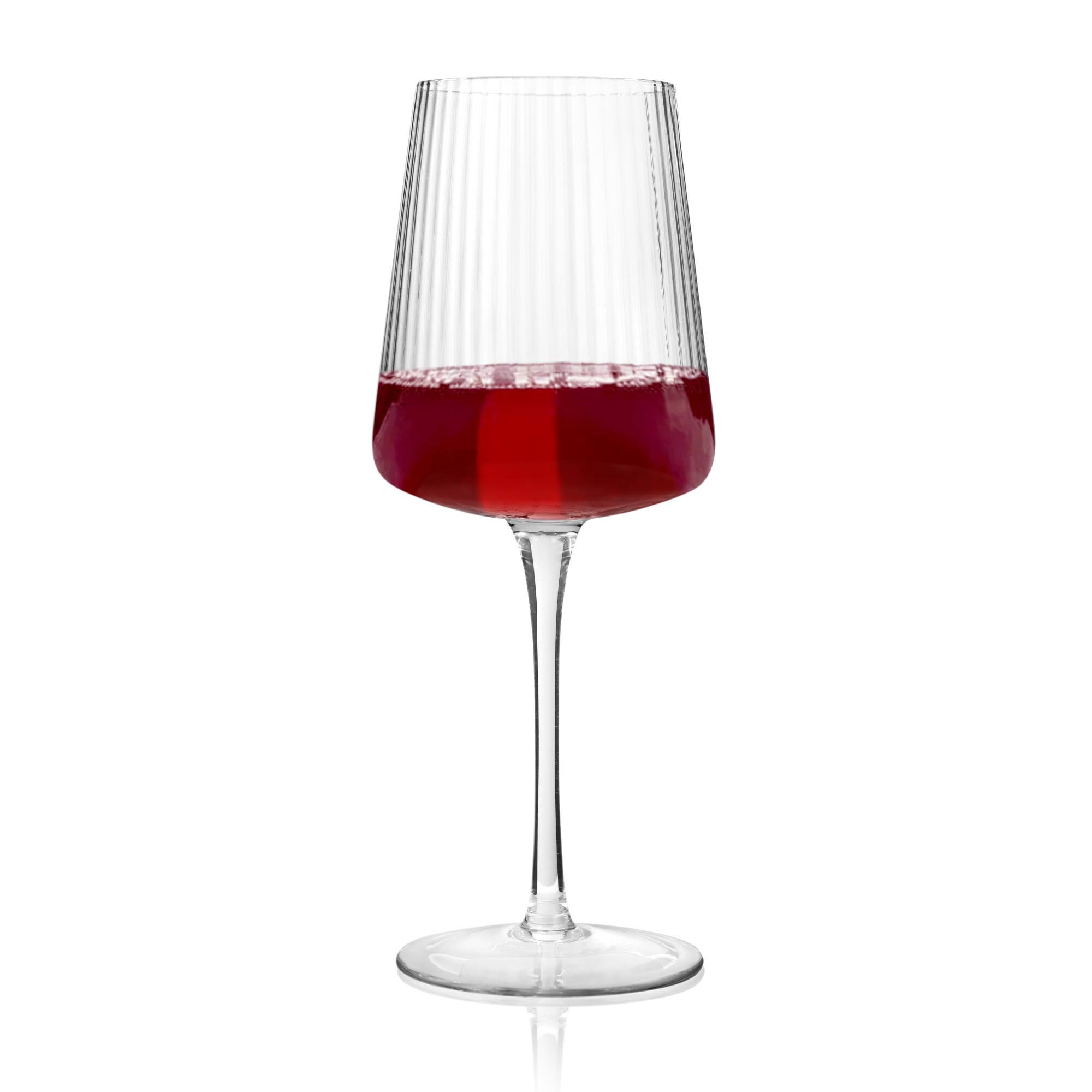 Angle. Artland - Artland Soho Optic Stemmed Glass Set, Clear 8-Piece (4 Flutes & 4 Goblets) - Clear.