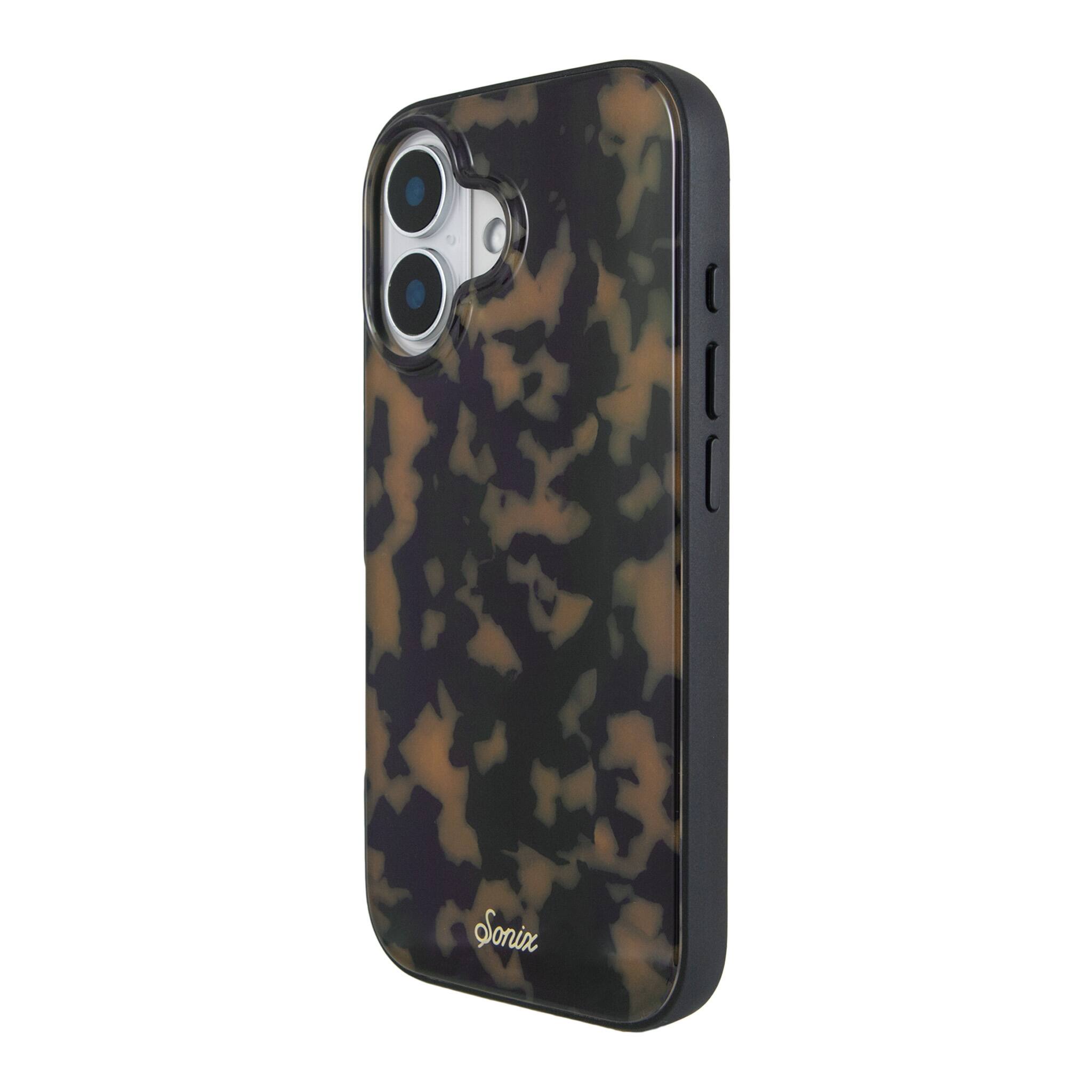 Left. Sonix - iPhone 16 Case Brown Tort - Brown.