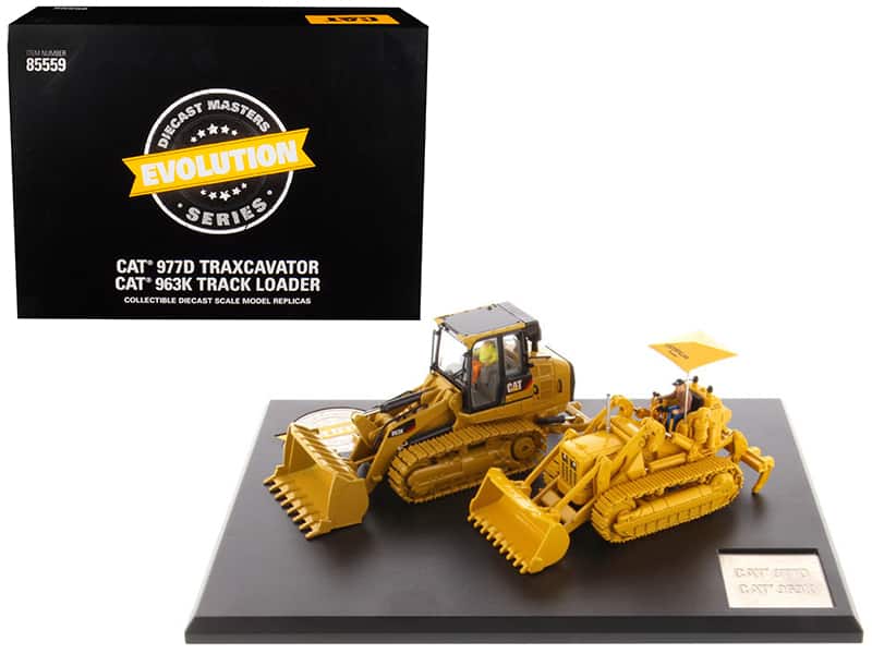 CAT Caterpillar 977D Traxcavator 1955-1960 & 963K Track Loader Current w/Operators Evolution Series 1/50 Diecast Masters price history on PriceWatchPro