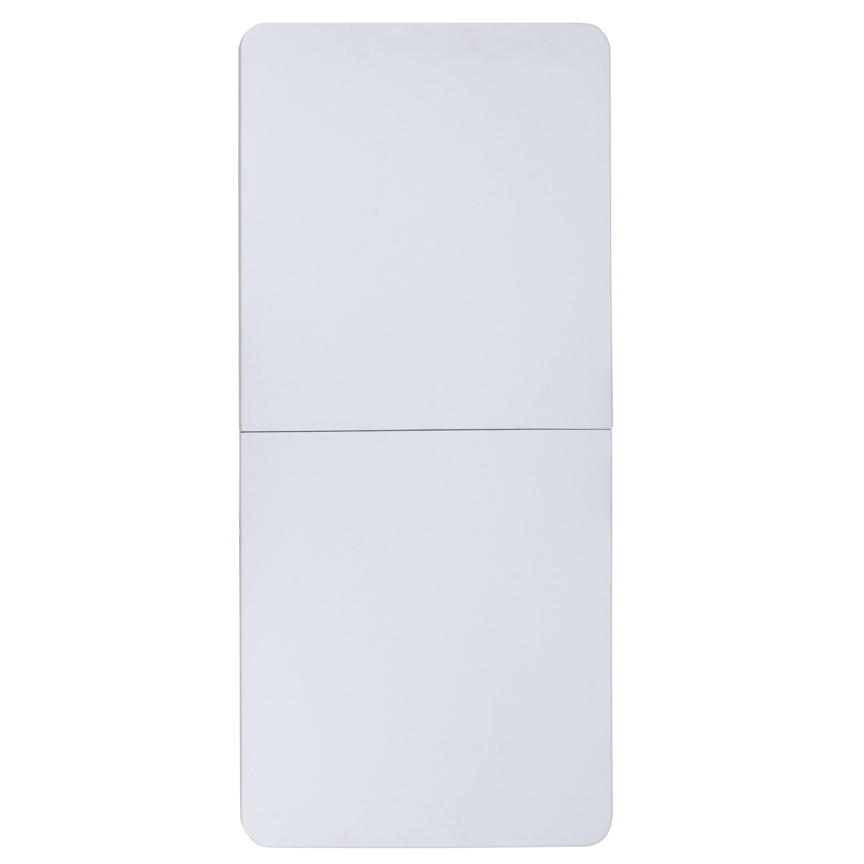 Alt View 13. Alamont Home - 5-Foot Height Adjustable Bi-Fold Plastic Banquet and Event Folding Table with Carrying Handle - Granite White.