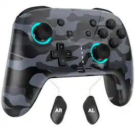 Dazzling Pops - enhanced controller hall effect joysticks game work for windows pc android phone tv iphone ipad mac switch - Black Camo