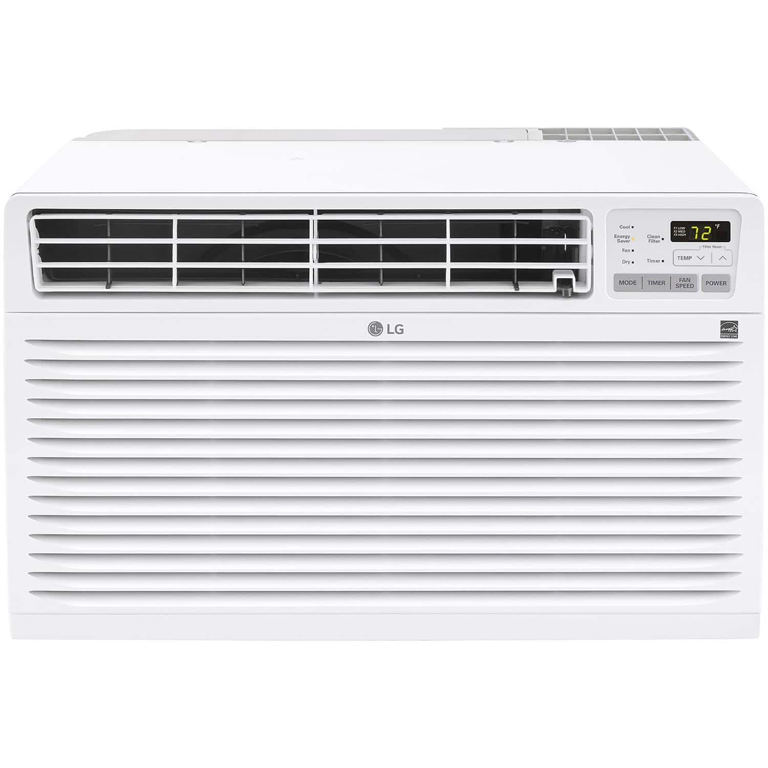 LG - 450 Sq. Ft. 10,000 BTU 230V Through-the-Wall Air Conditioner with 11,200 BTU Supplemental Heat Function - White