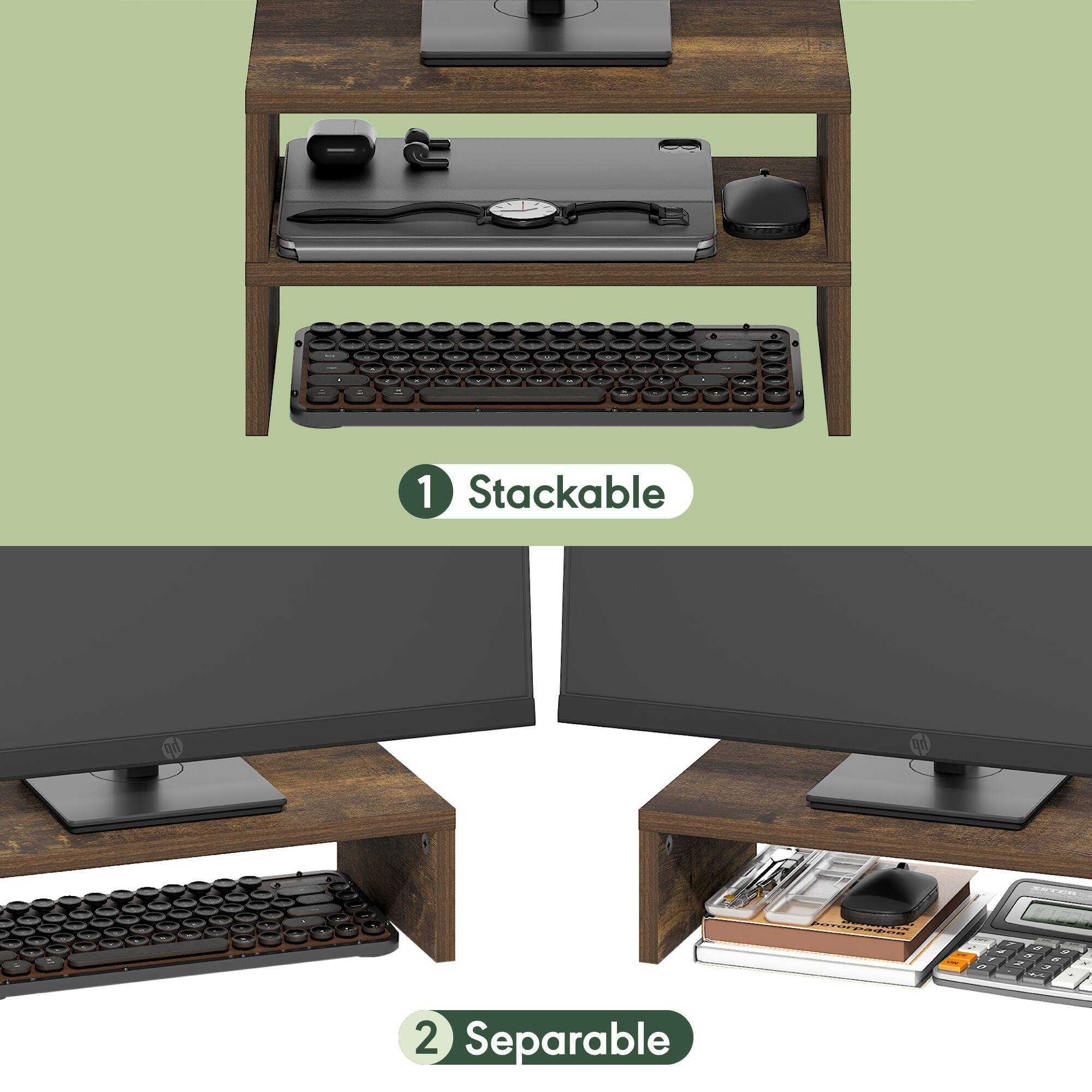 1. Stackable  
2. Separable