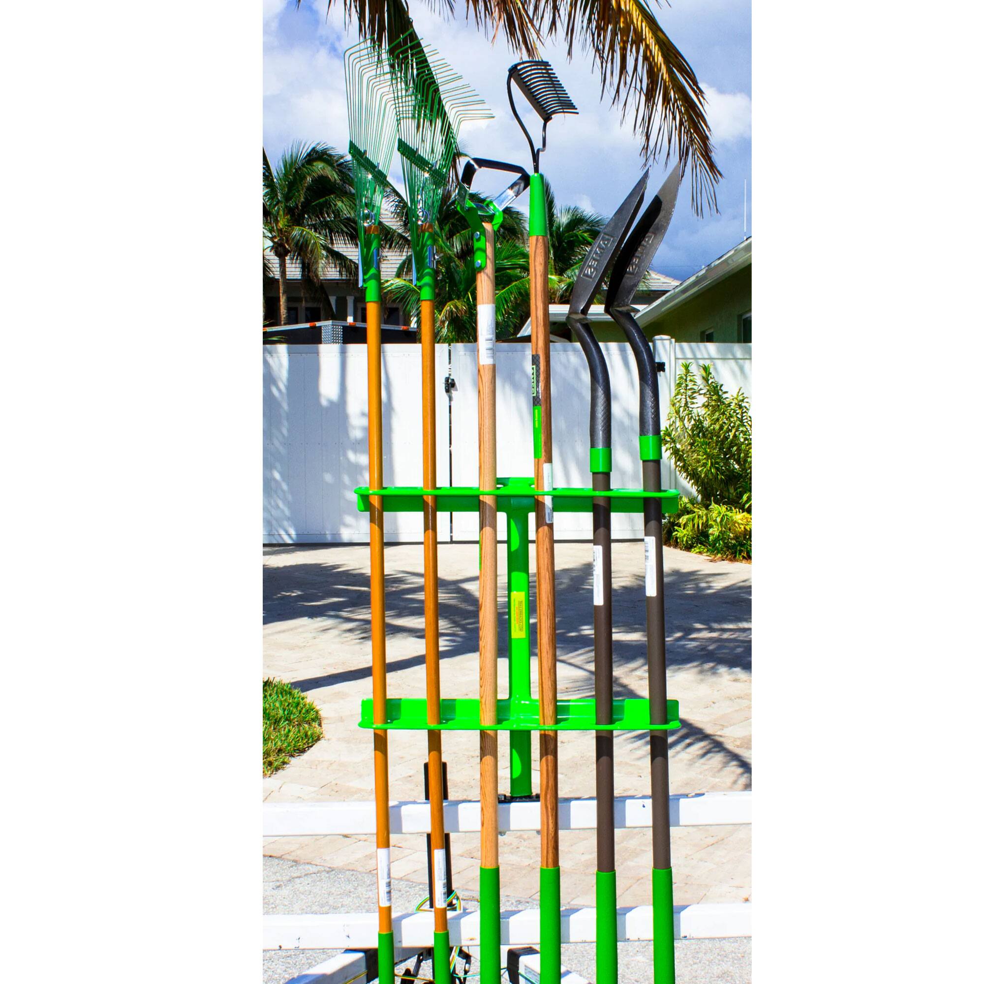 Alt View 1. Green Touch Industries - Green Touch Industries Inc Large Steel Hand Tool Rack for Open Trailers, Green - Green.