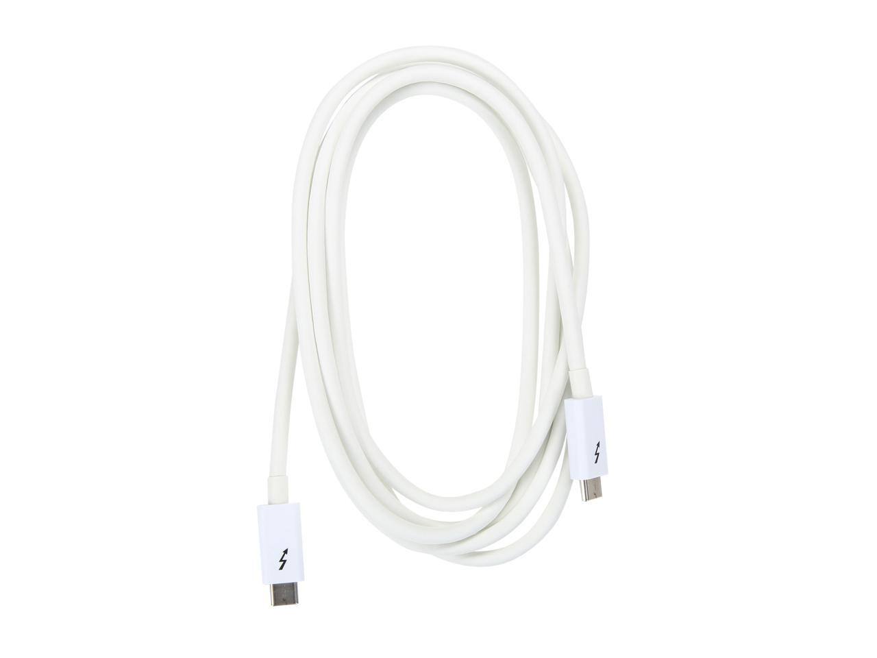 Alt View 1. StarTech.com - StarTech.com TBLT3MM2MW Thunderbolt 3 Cable, 2m White, 4K 60Hz, USB-C to USB-C.