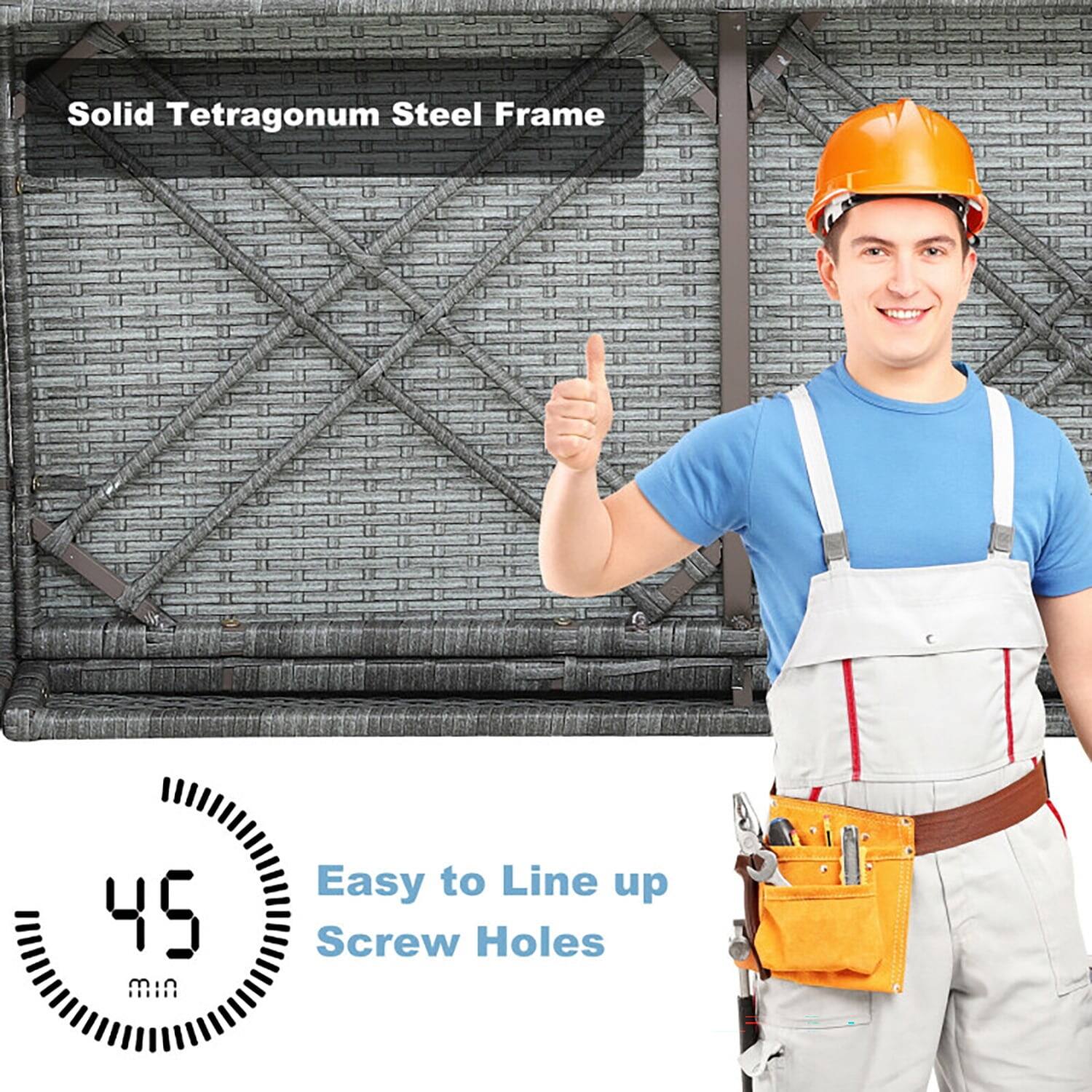 Solid Tetragonum Steel Frame

45 min

Easy to Line up Screw Holes