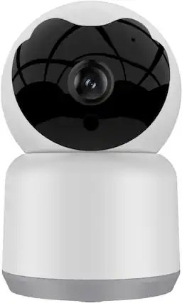 Front. Cluzine - Home Security Camera, Tuya 3MP Indoor Pan-Tilt Smart Camera for Baby & Pet with Motion Tracking, 2-Way Audio.