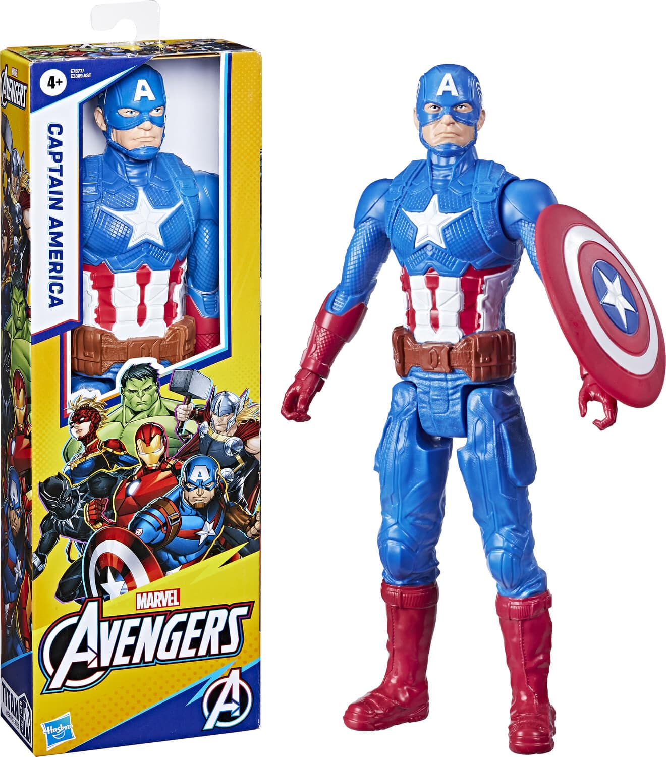 Hasbro - Collectibles - Marvel Avengers - Titan Hero Series - 12" Captain America Action Figure - COLLECTABLES - Multicolor