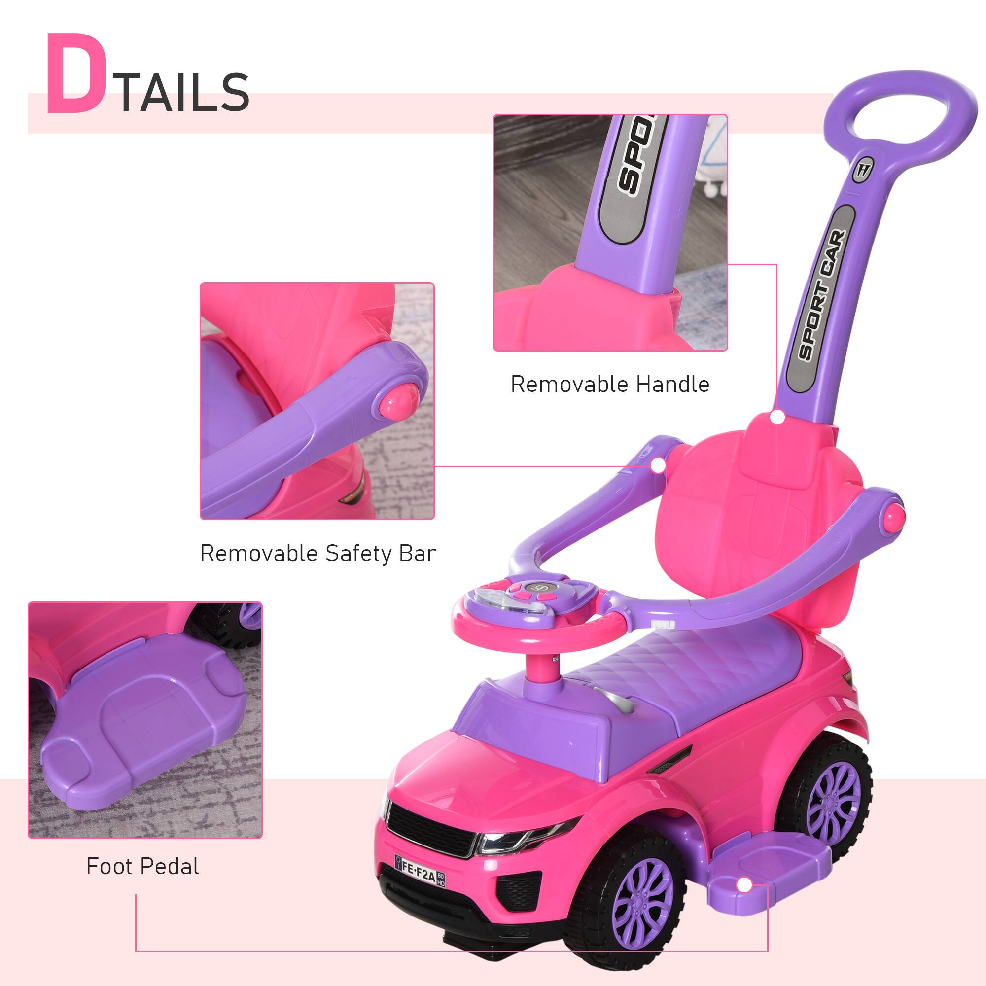 D TAILS

- Removable Handle
- Removable Safety Bar
- Foot Pedal

FE-F2A