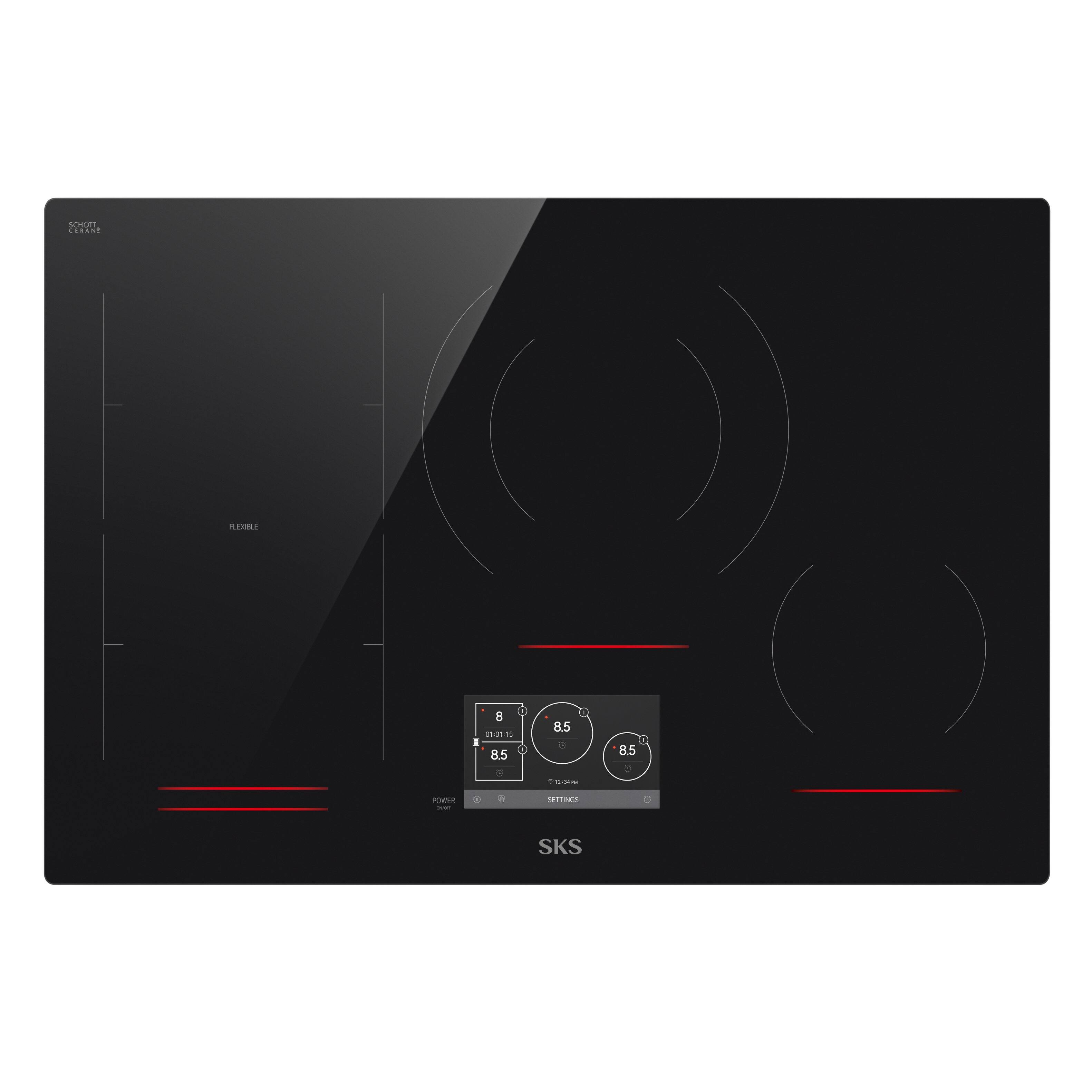 SCHOTT CERAN
FLEXIBLE
8 01:01:15 8.5
8.5 TOHN
8.5 3
POWER -
0
4
SETTINGS
10
SKS