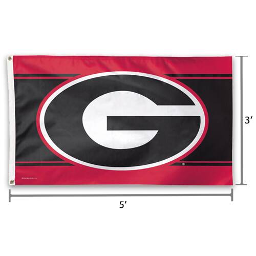 Alt View 1. WinCraft - Georgia Bulldogs 3' x 5' Deluxe Flag - Multicolor.