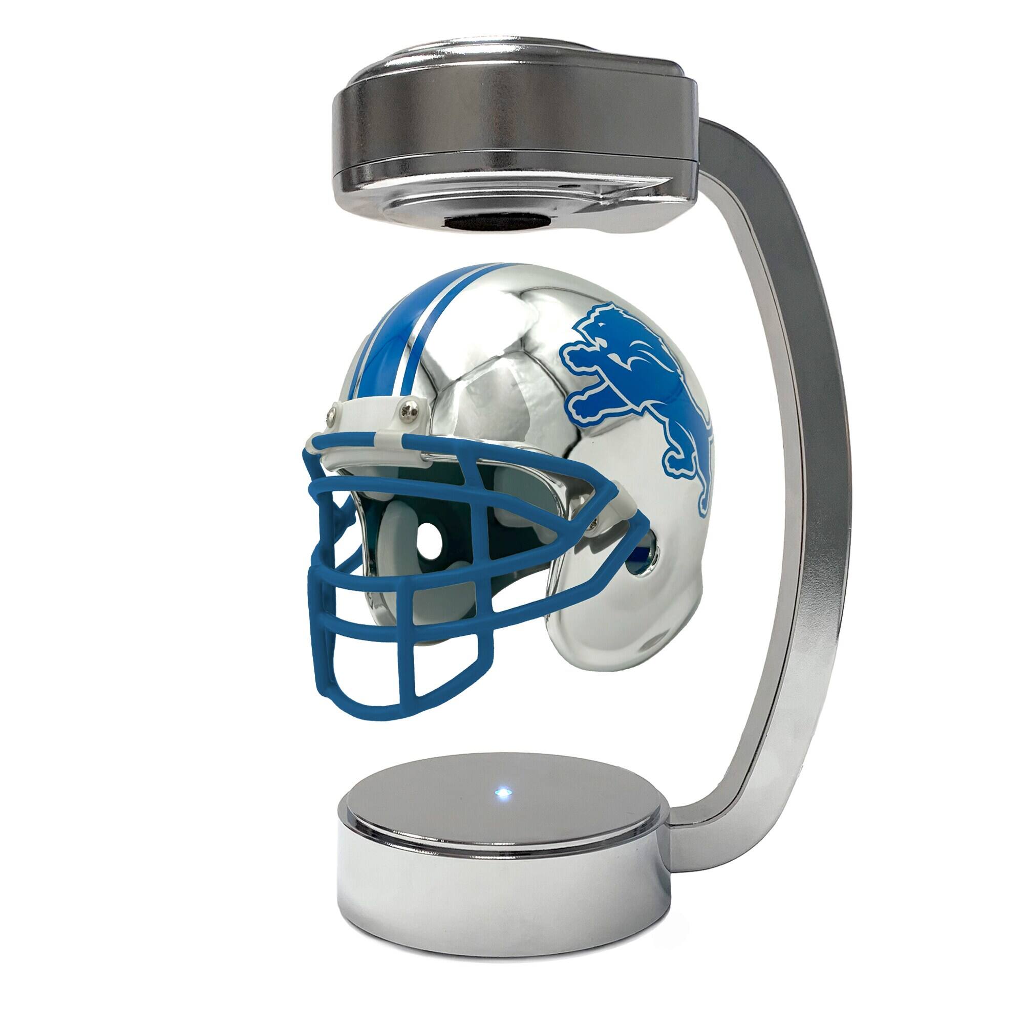 Front. Pegasus - Detroit Lions Mini Chrome Hover Helmet - Multicolor.