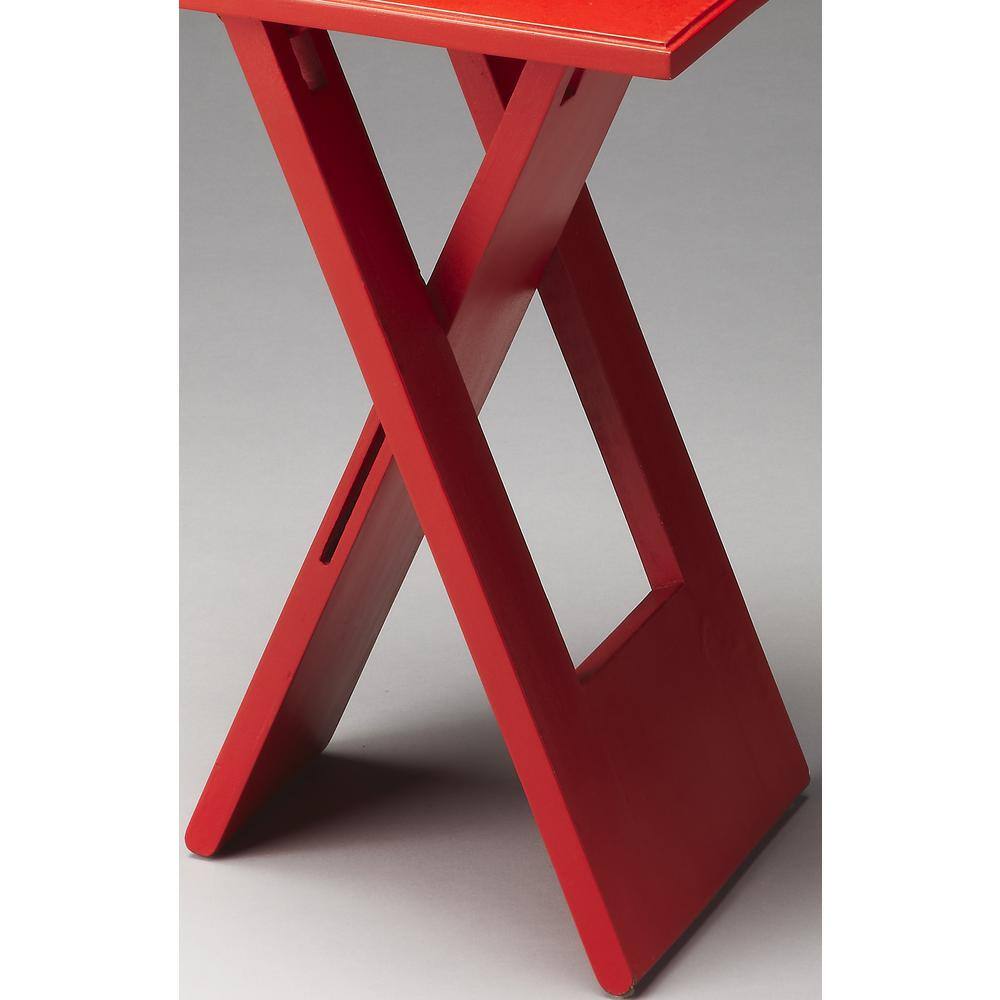 Back. Butler Specialty - Hammond Folding Side Table - Red.