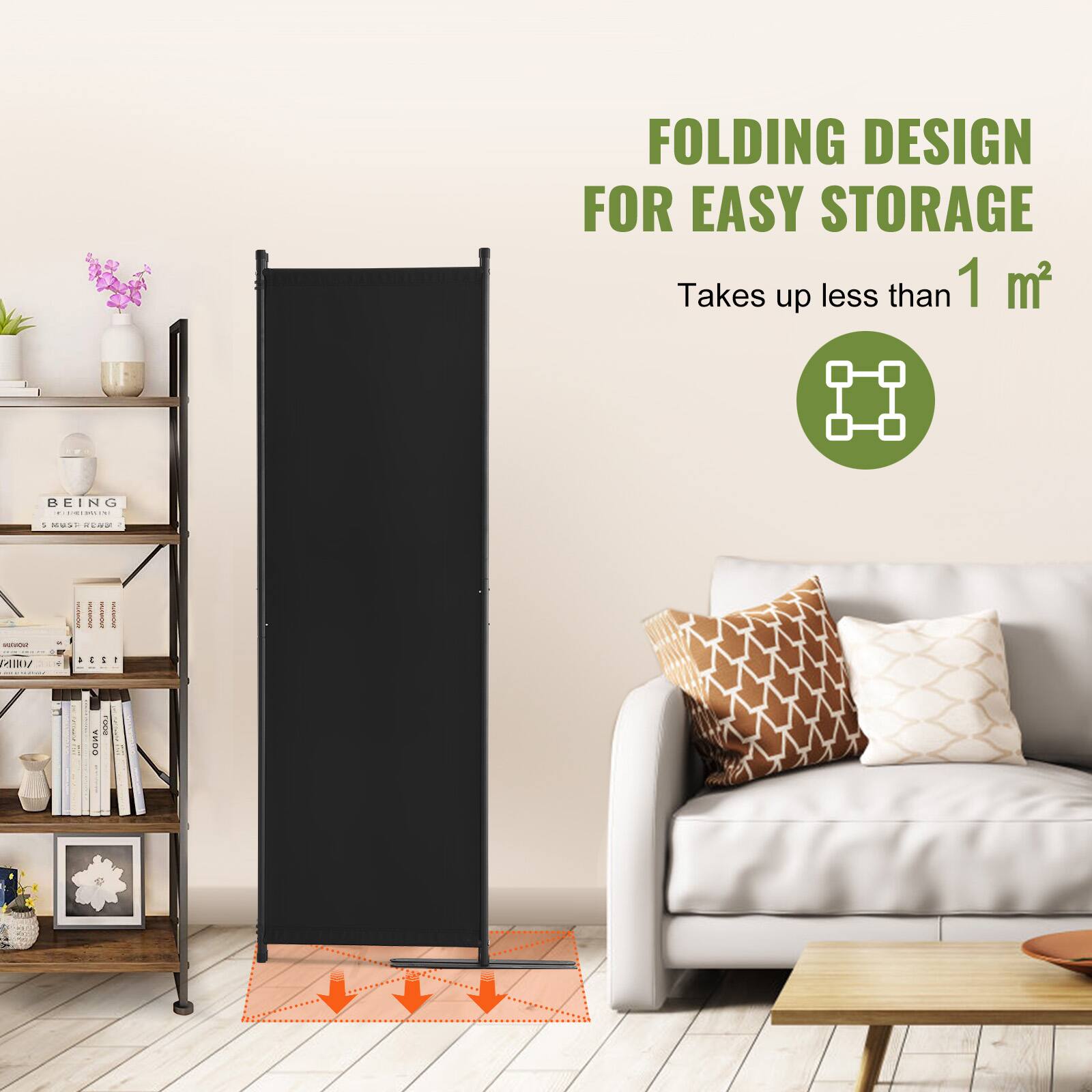 FOLDING DESIGN FOR EASY STORAGE
Takes up less than 1 m²
BEING
5 MUST READ
SL VO.
VHIN
- - m
CORA